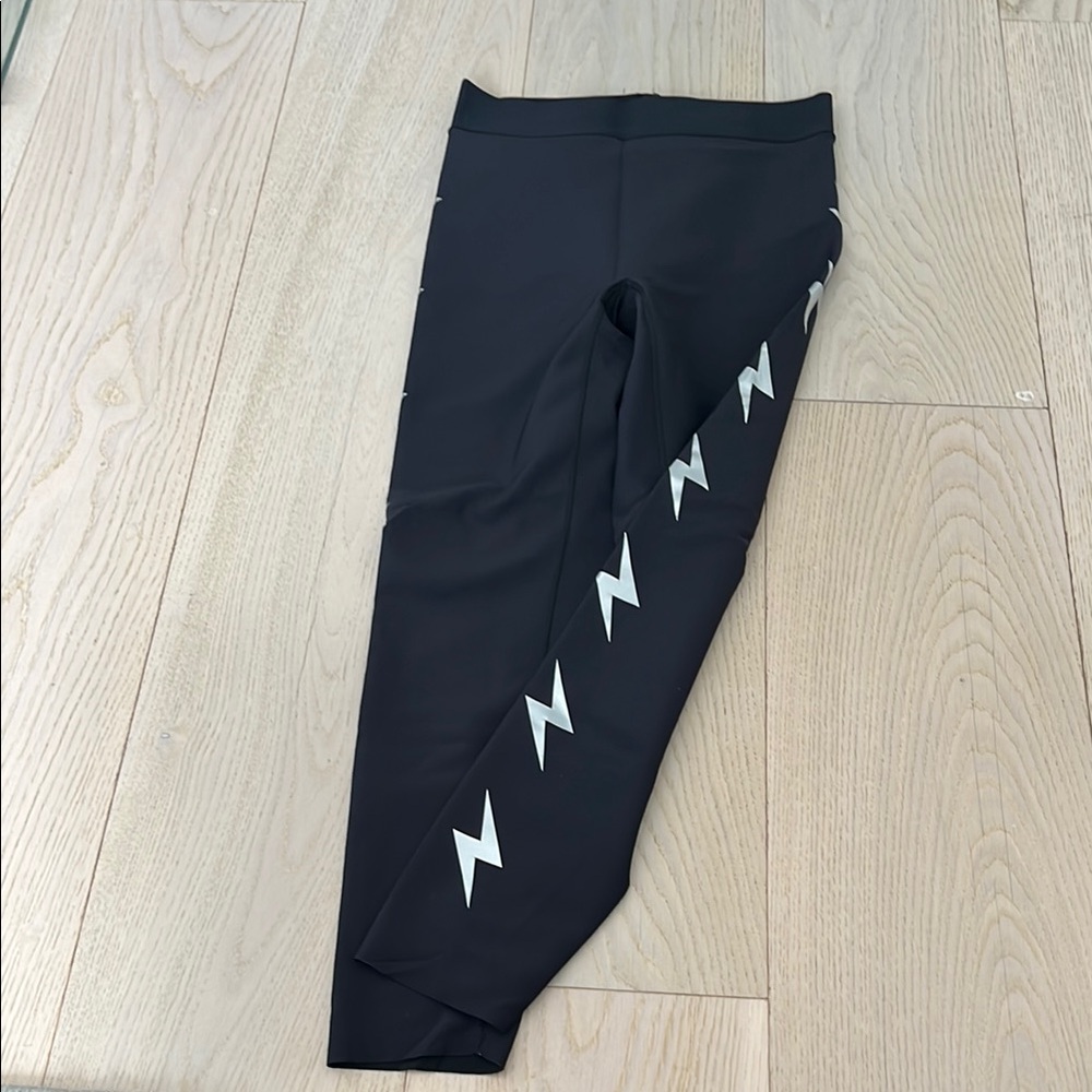 Ultracor Black Leggings with White Accents